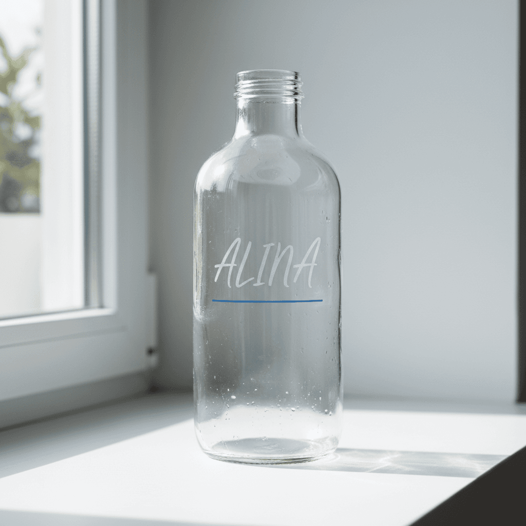 Personalisierte Wasserflasche mit Namen und Design