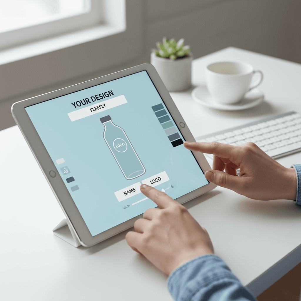 Einfache Bestellung und Kustomisierung von Fleefly Flaschen